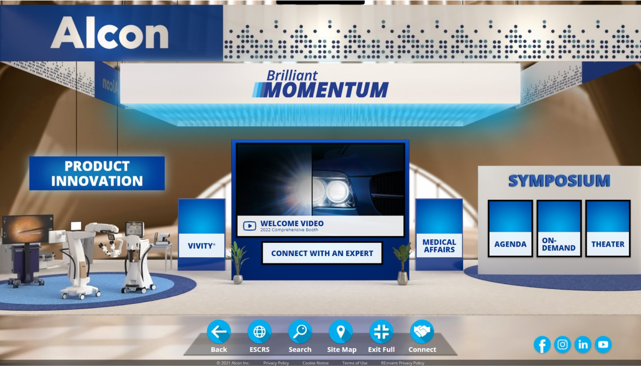 An image of the Alcon virtual booth.