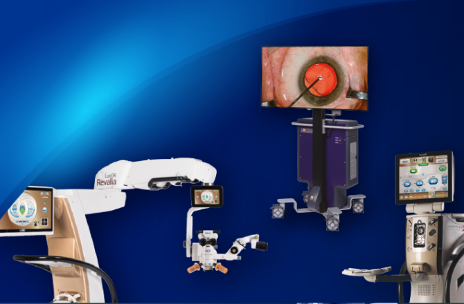 Image of Alcon products for cataract surgery.