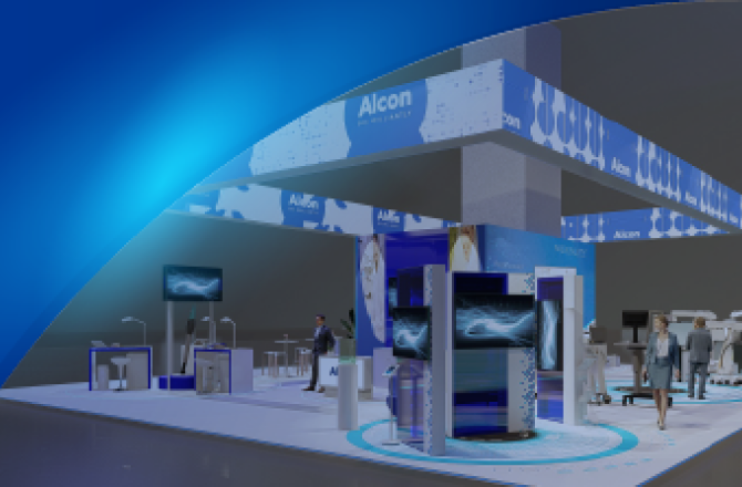 An image of the virtual Alcon Booth.
