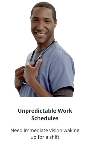 Young man with unpredictable work schedule